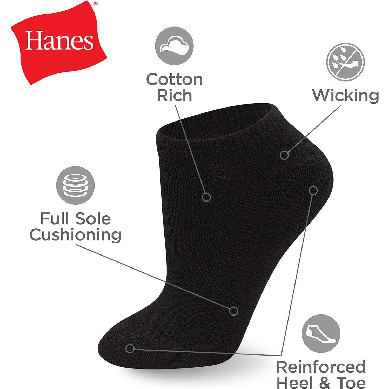 Calcetines No-Show Hanes Cool Comfort Mujeres 14 Piezas