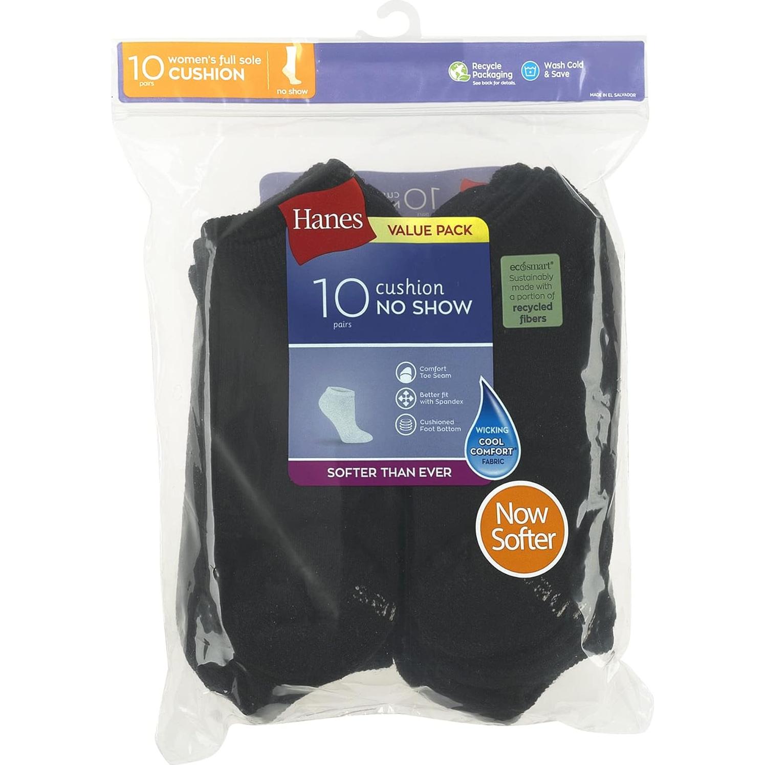 Calcetines No-Show Hanes Cool Comfort Mujeres 14 Piezas