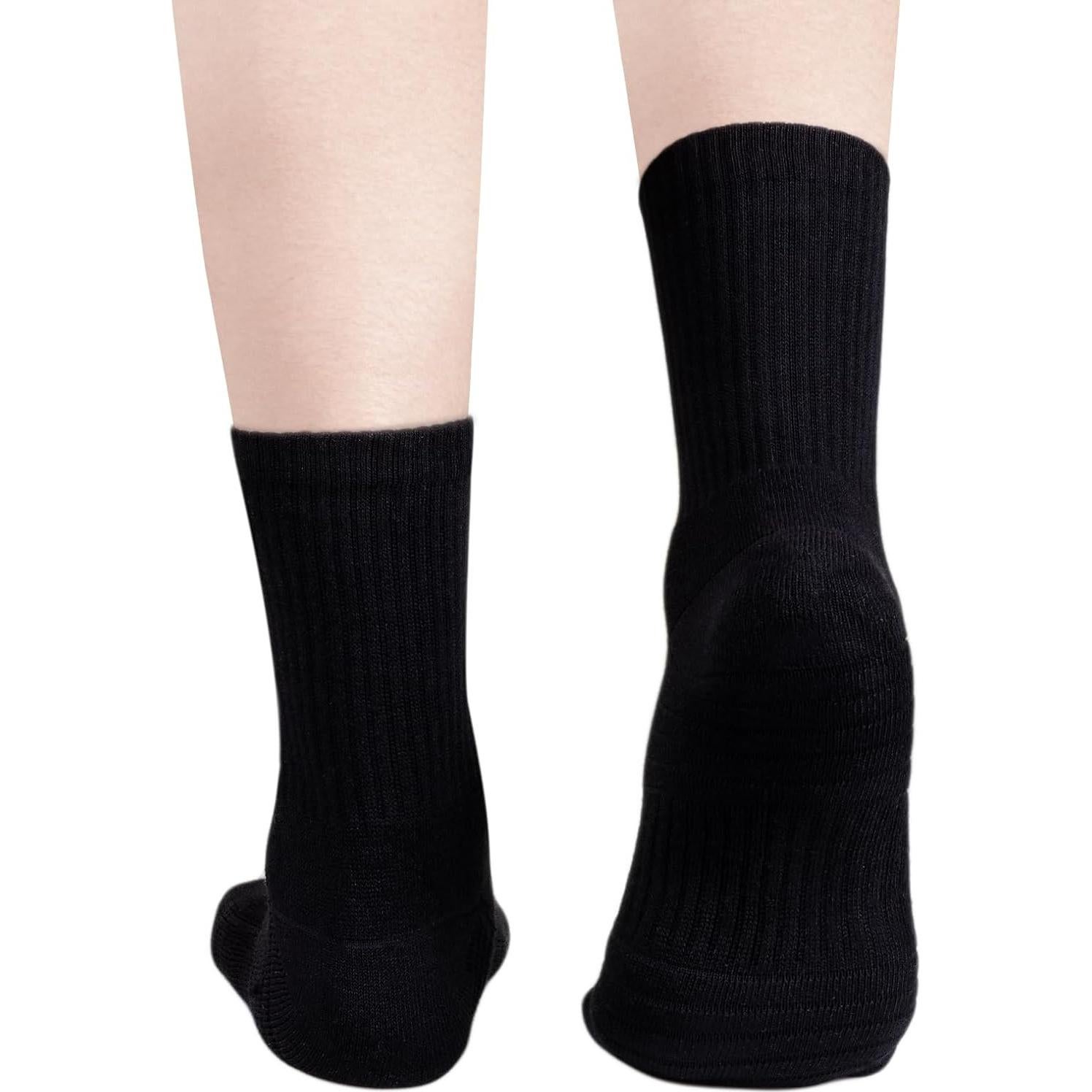 Calcetines de Entrenamiento YUEDGE para Mujeres - 5 Pares Negros