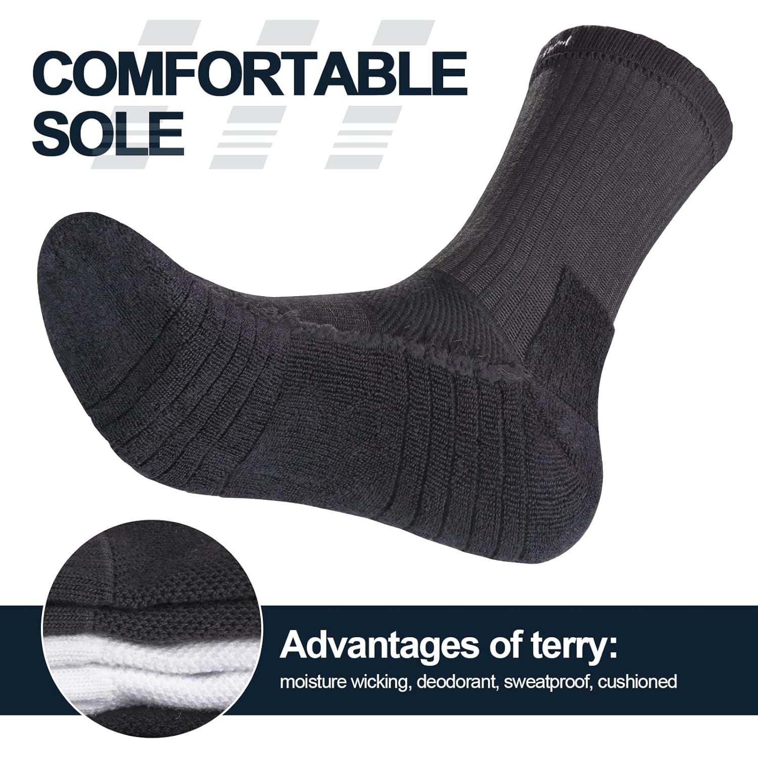 Calcetines de Entrenamiento YUEDGE para Mujeres - 5 Pares Negros