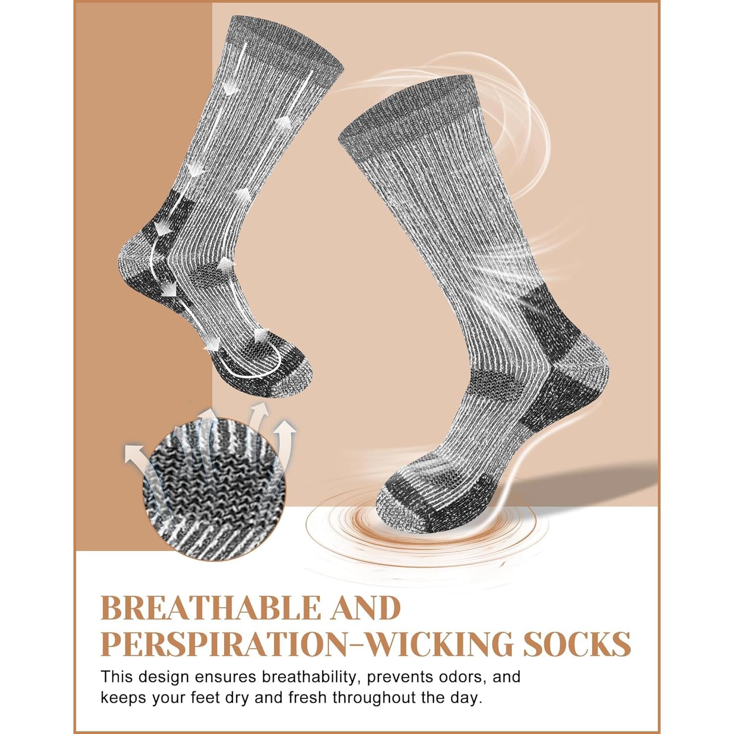 Calcetines Térmicos de Lana Merino Unisex - 3 Pares para Invierno