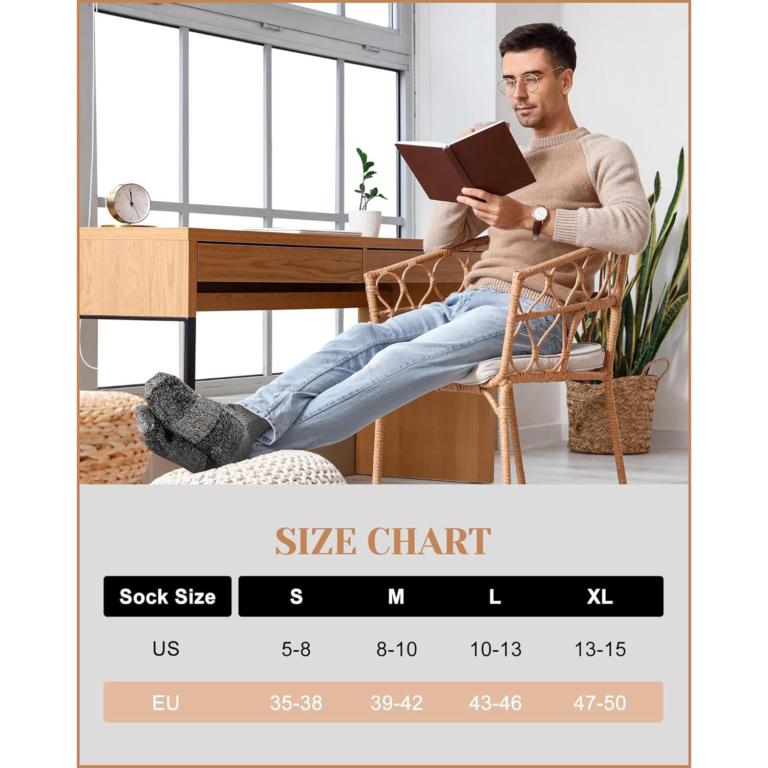 Calcetines Térmicos de Lana Merino Unisex - 3 Pares para Invierno