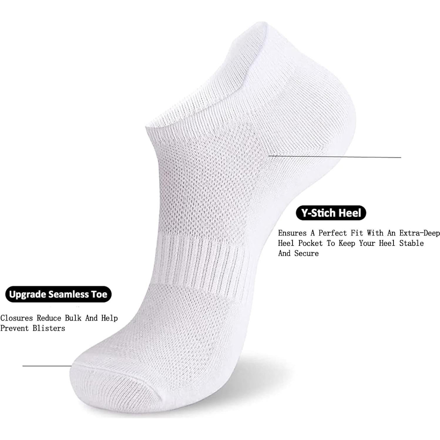 Calcetines de Running para Mujer Brookhaus - 6 Pares Blancos