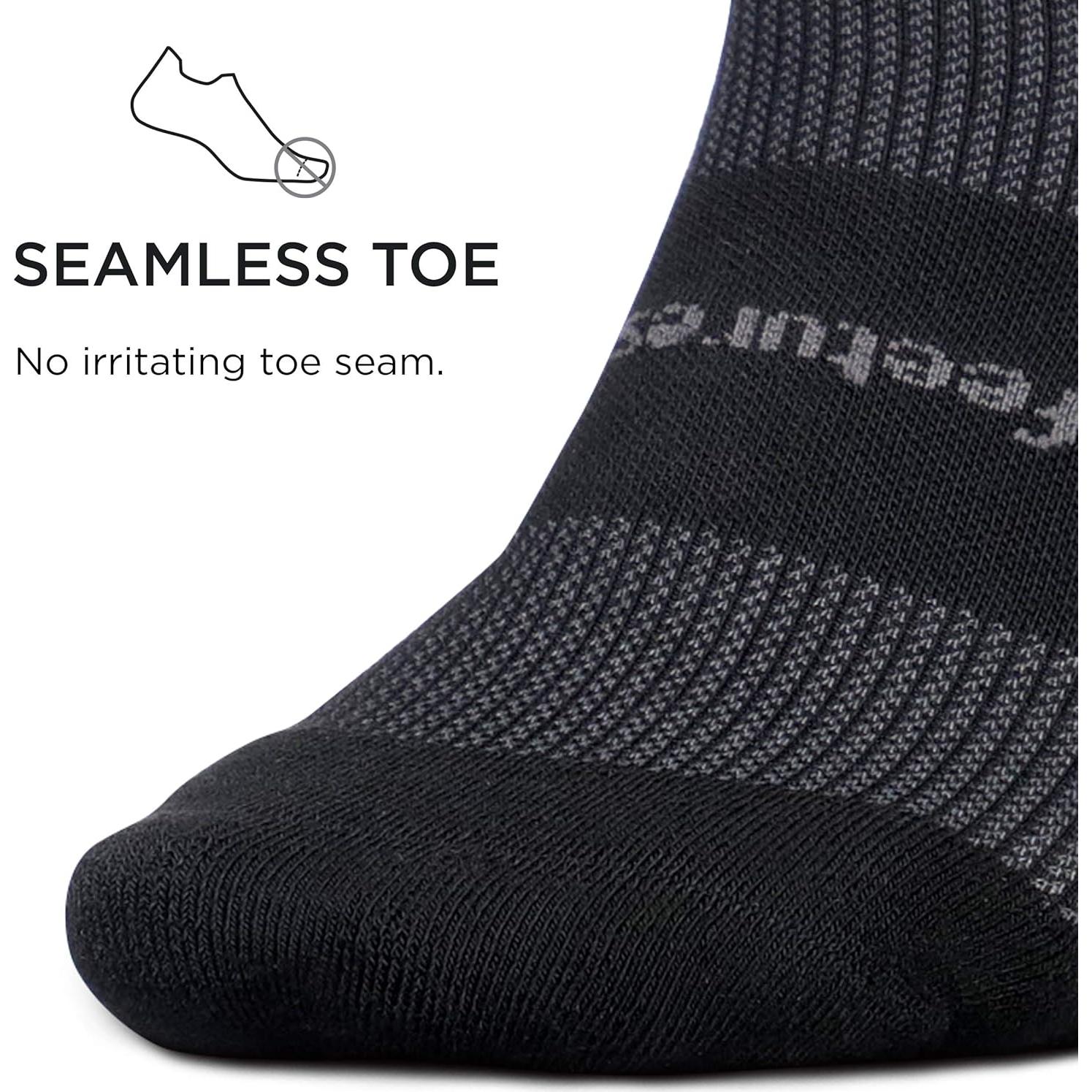 Calcetines de Tobillo Feetures - Amortiguación Alta, Negro, Mediano