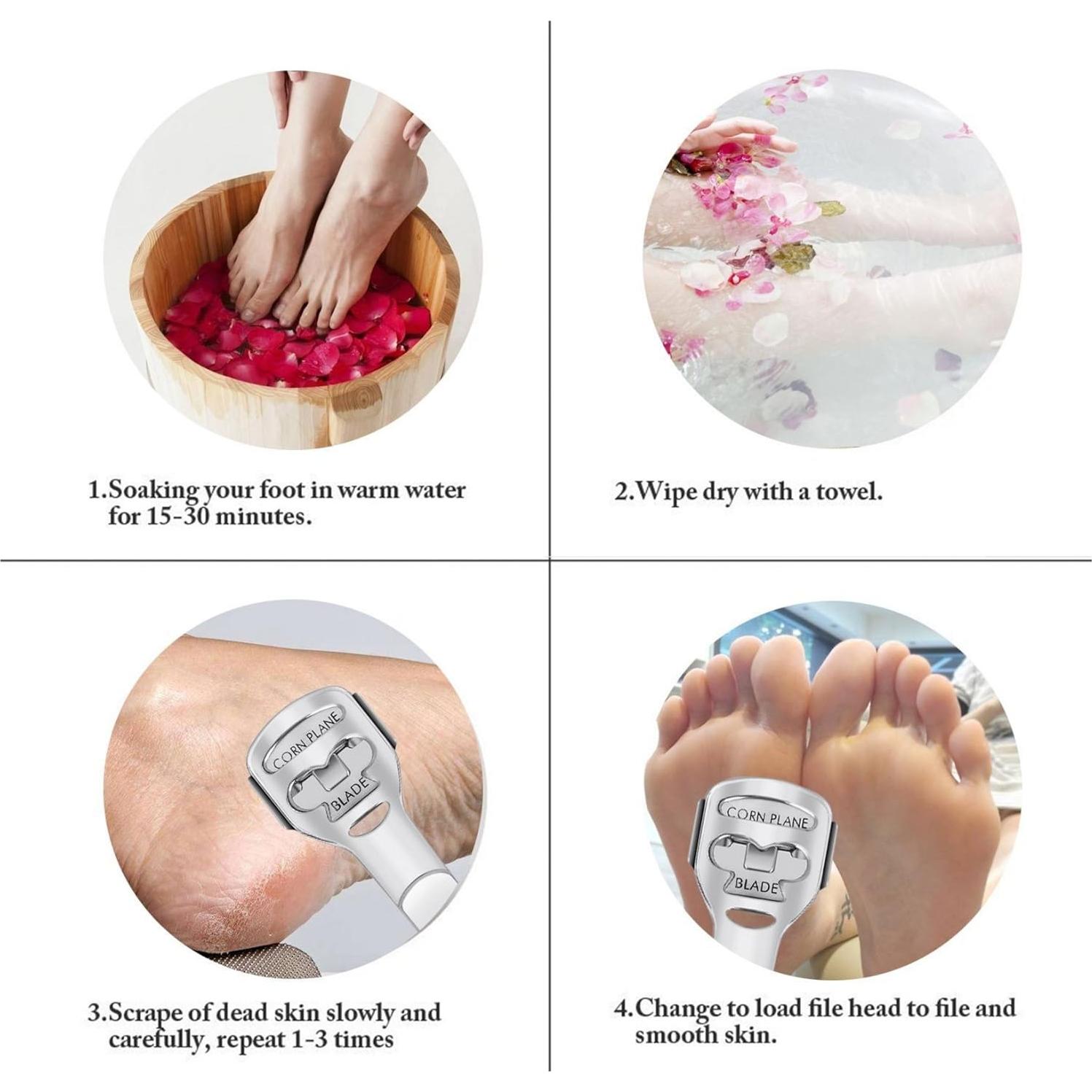 Raspador de Callos BEINY con Mango de Madera y 10 Cuchillas