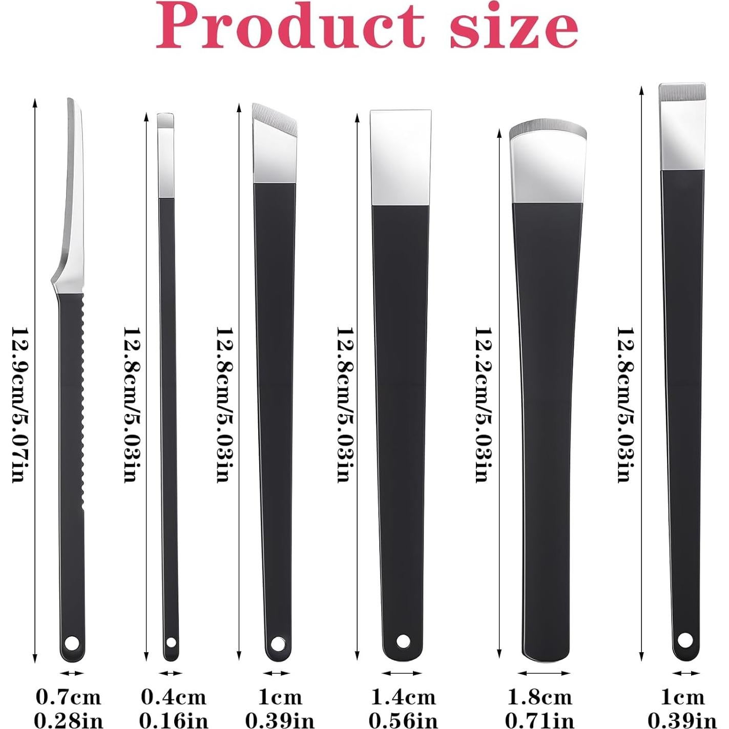 Kit de Remoción de Uñas Encarnadas MBAIYO 6 Piezas Acero Inoxidable