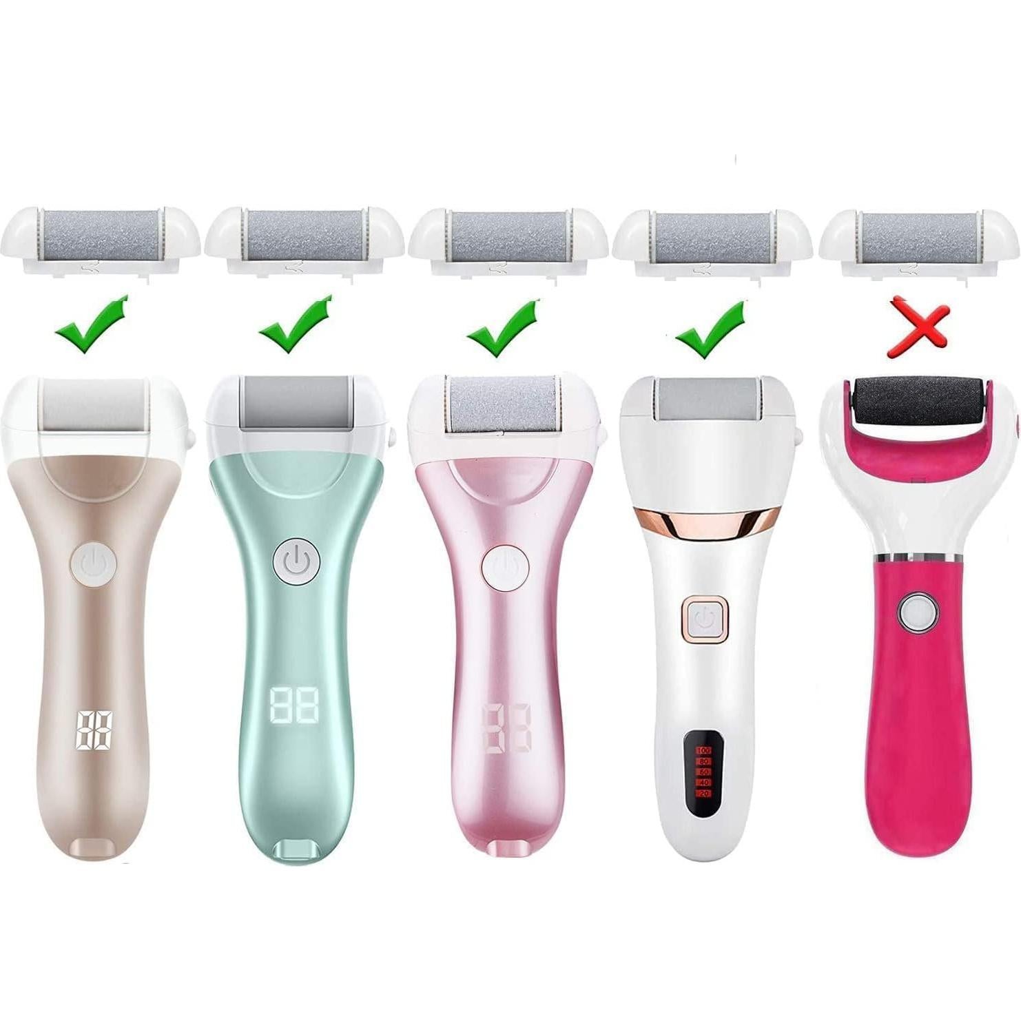 3 Cabezas de Rodillo de Reemplazo Crevauh para Pedicura