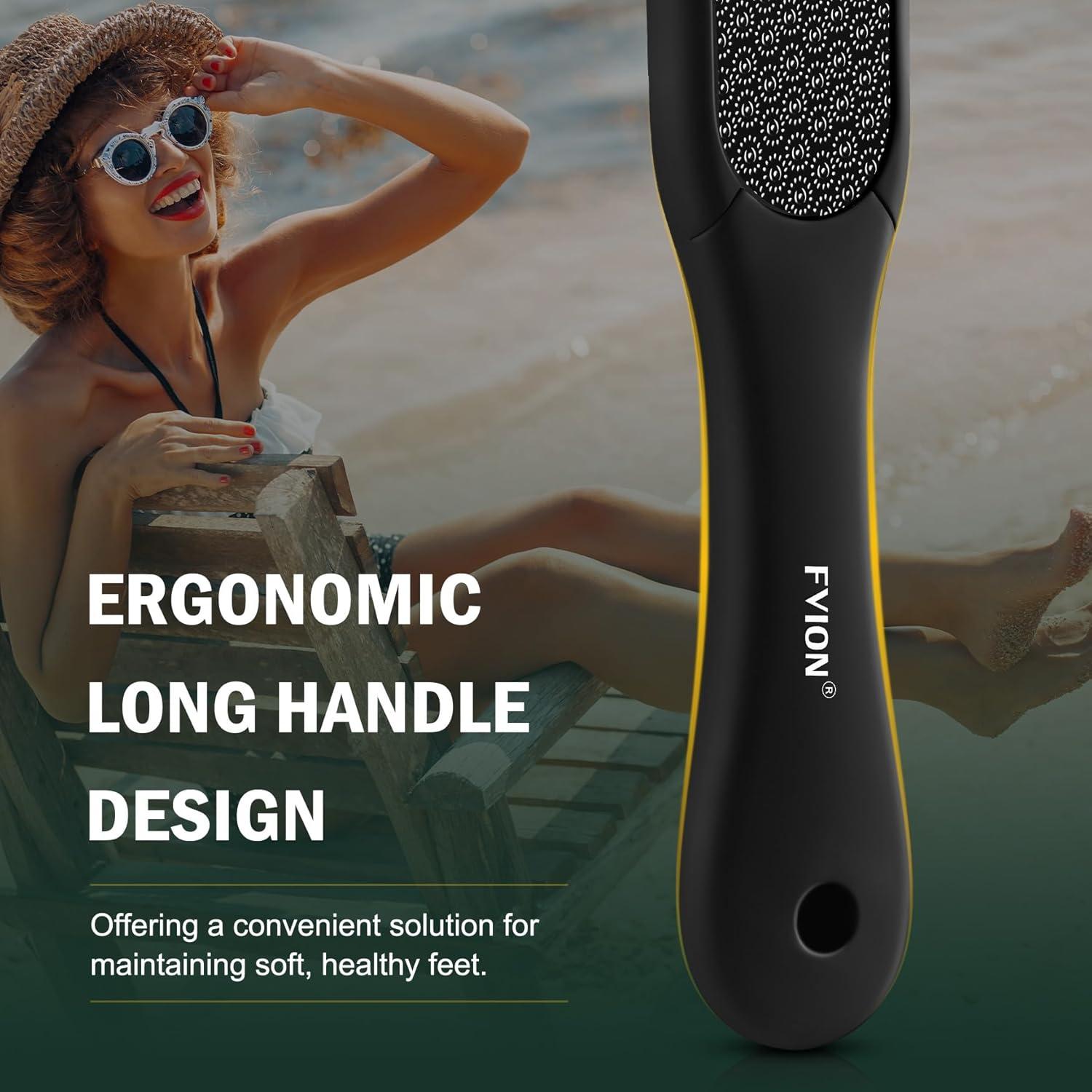 Lima de Pie de Cristal Nano FVION Doble Cara para Callos - Negro