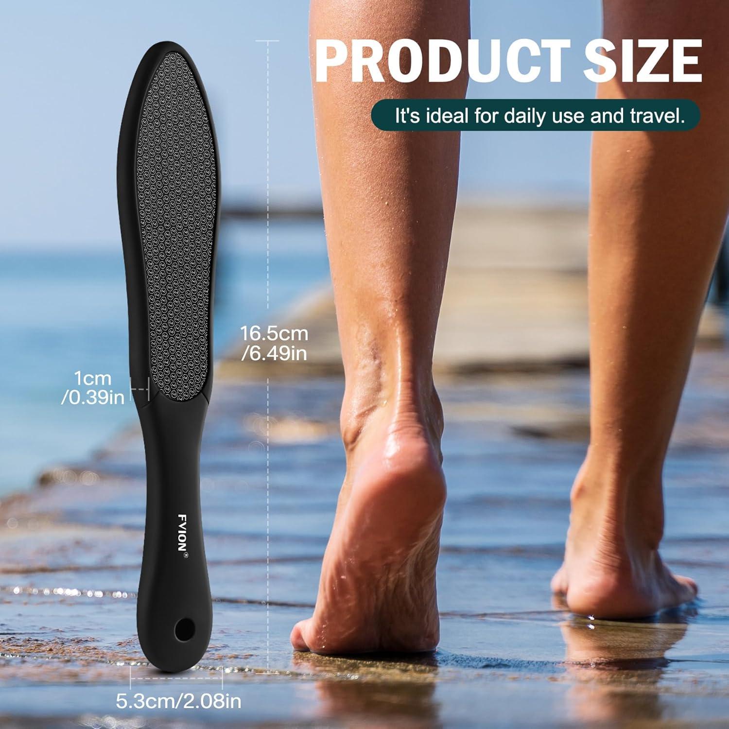 Lima de Pie de Cristal Nano FVION Doble Cara para Callos - Negro