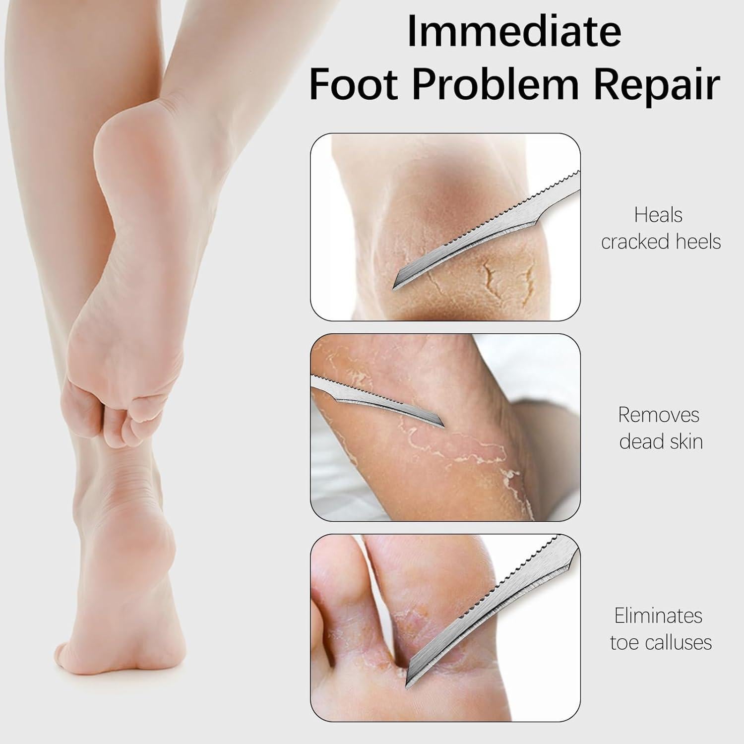 Juego de Herramientas de Pedicura Jaasuee 6 Piezas Acero Inoxidable