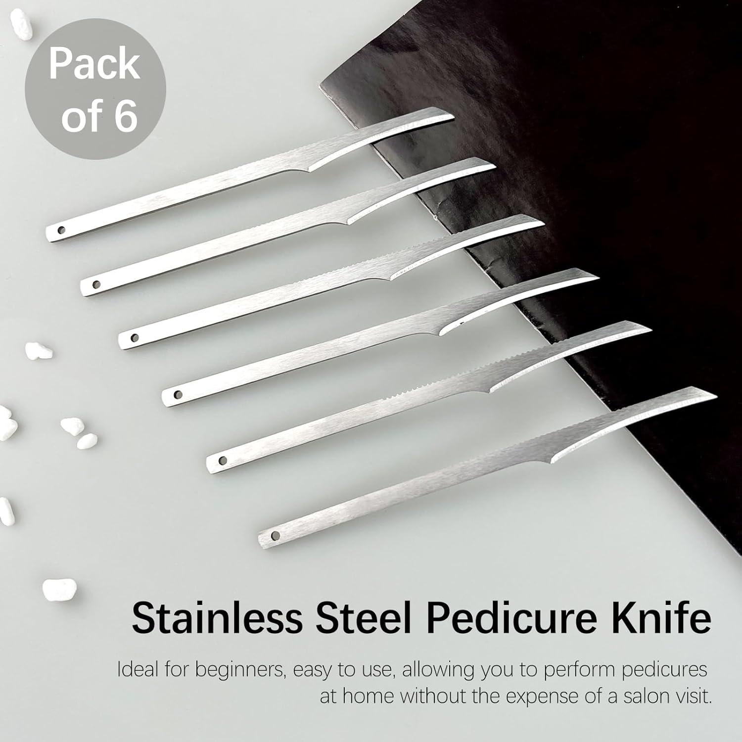 Juego de Herramientas de Pedicura Jaasuee 6 Piezas Acero Inoxidable