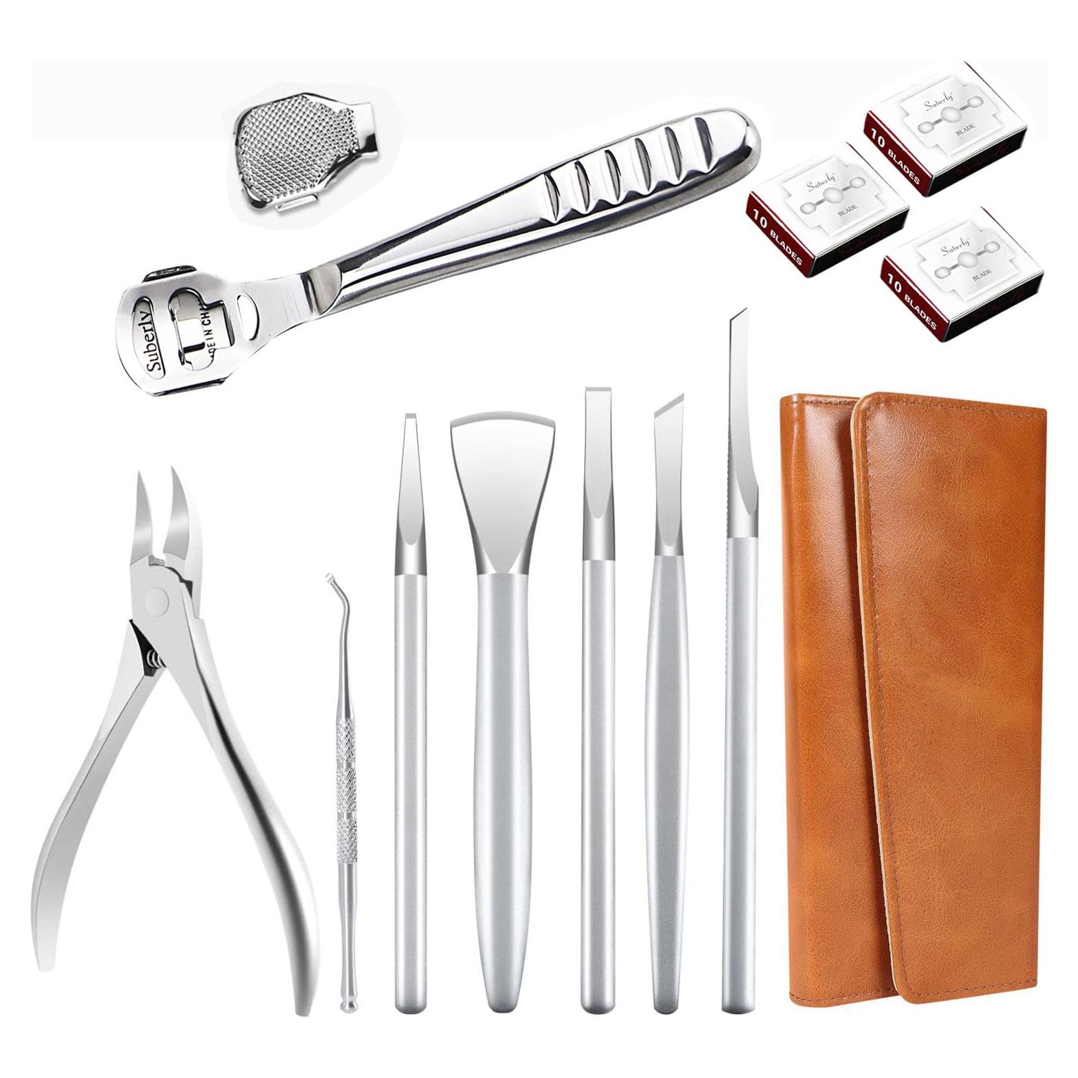 Kit de Pedicura CHICREEN 40 Piezas Acero Inoxidable Cuidado Pies