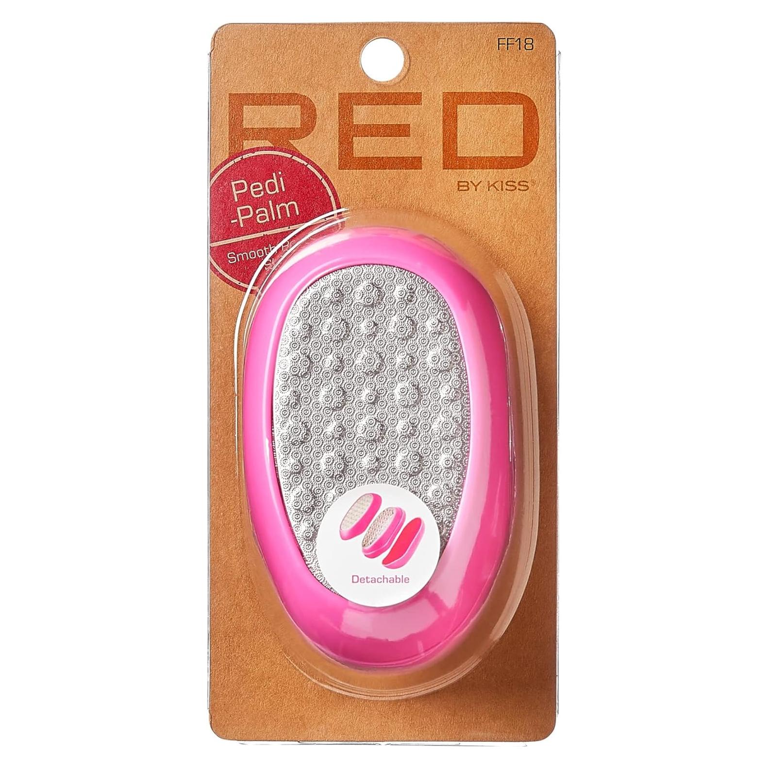 Lima de Pie de Acero Inoxidable RED by Kiss - Removedor de Callos