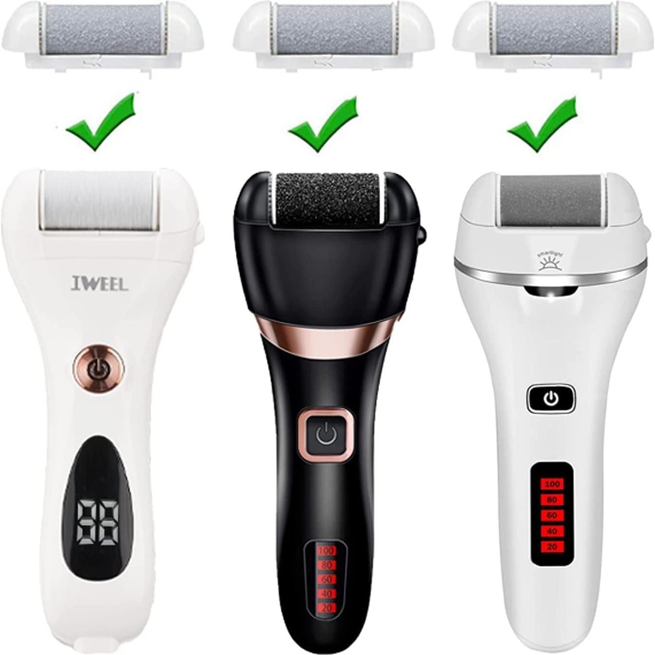 Cabezas de Rodillo de Reemplazo IWEEL para Pedicura 3 Unidades