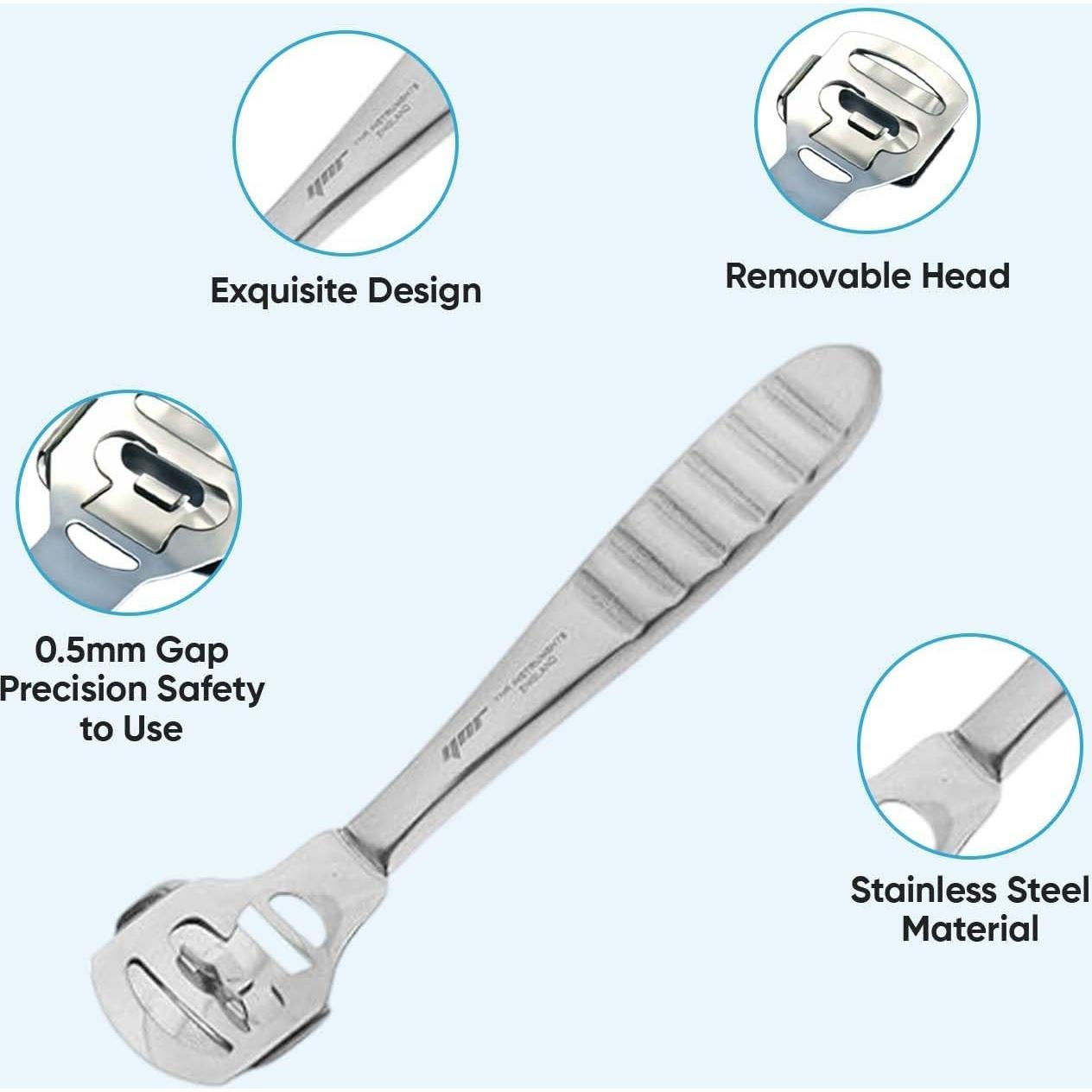 Raspador de Pies YNR de Acero Inoxidable para Callos y Durezas