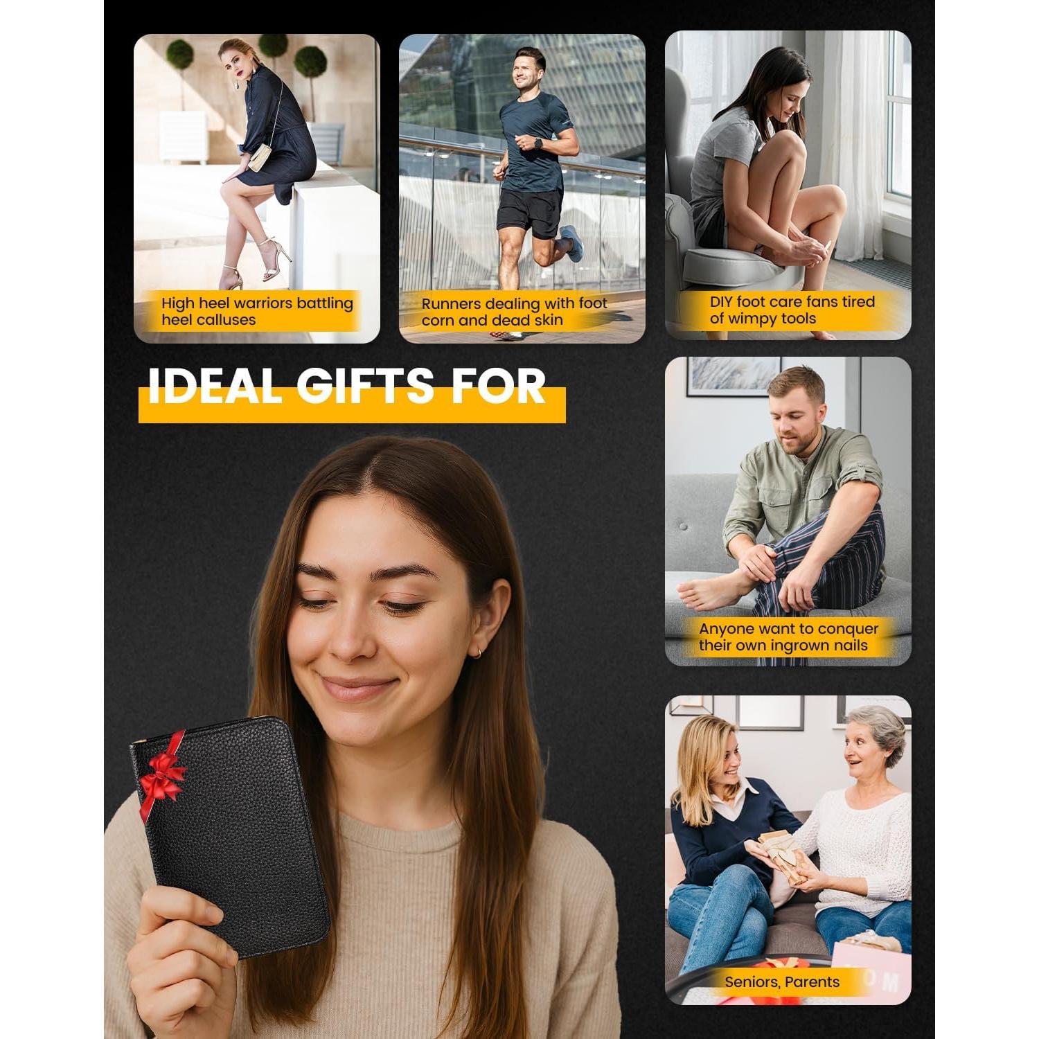 Kit de Pedicura BEZOX 4 Piezas - Eliminación de Uñas Encarnadas y Callos