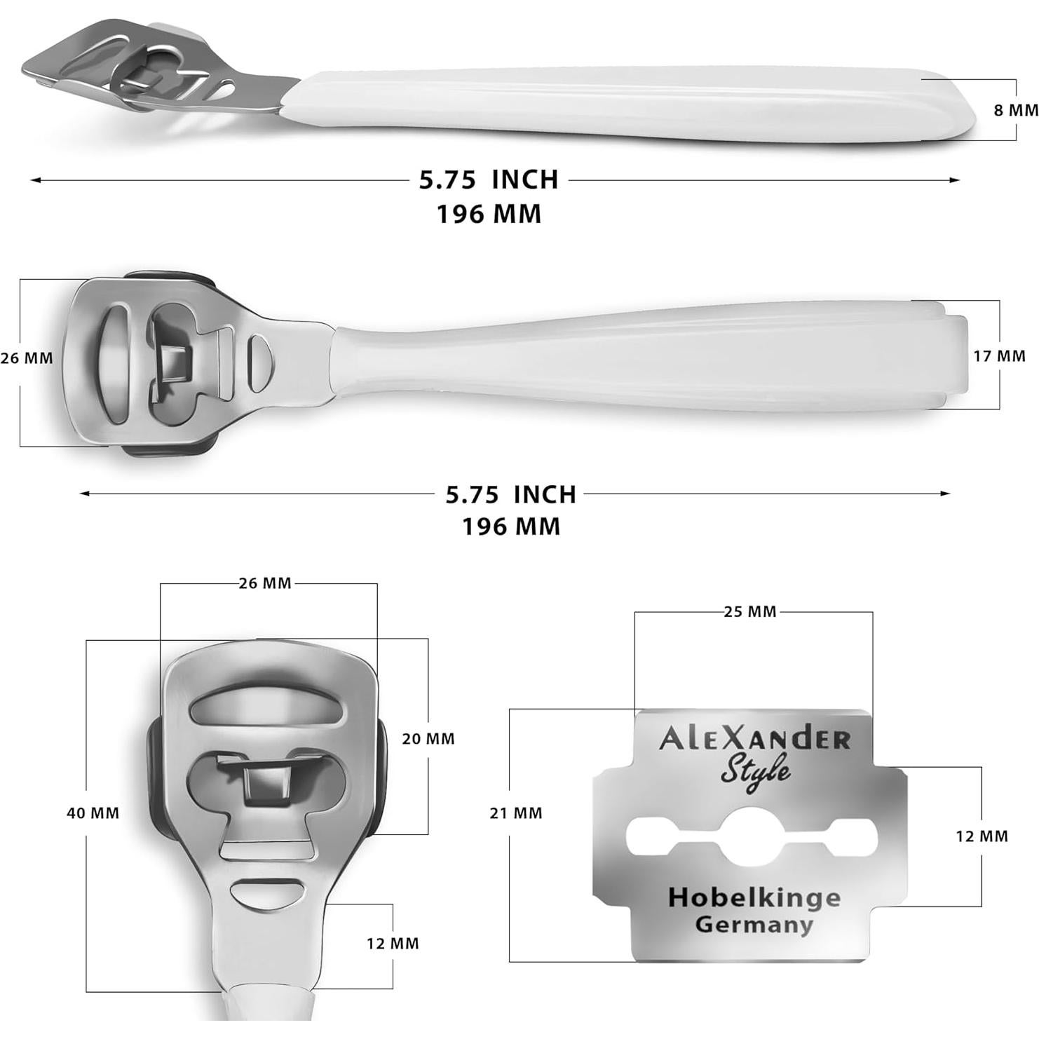 Rasuradora de Callos DEXSUR con 10 Cuchillas Reemplazables