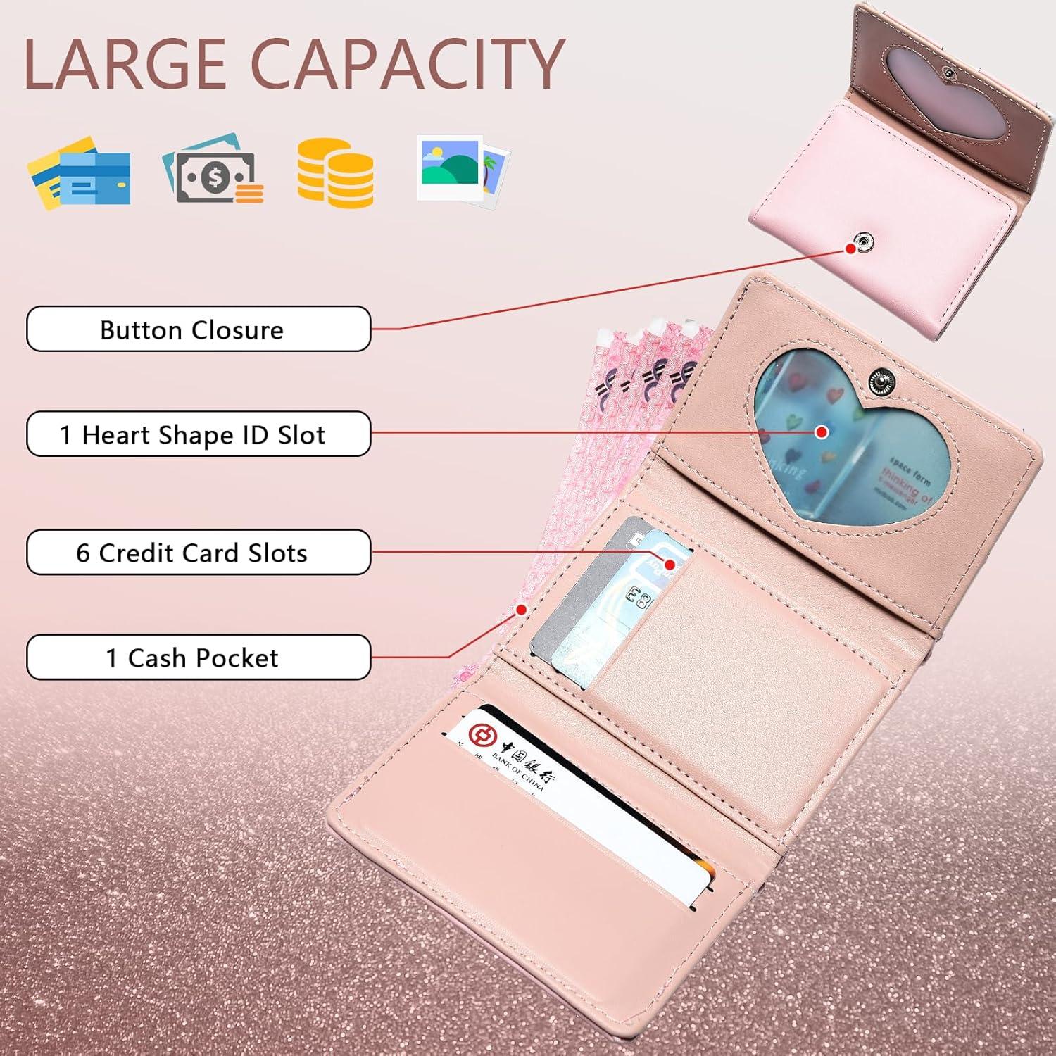 Cartera Pequeña Kawaii AOVINBID Gato Azul Plegada 3x