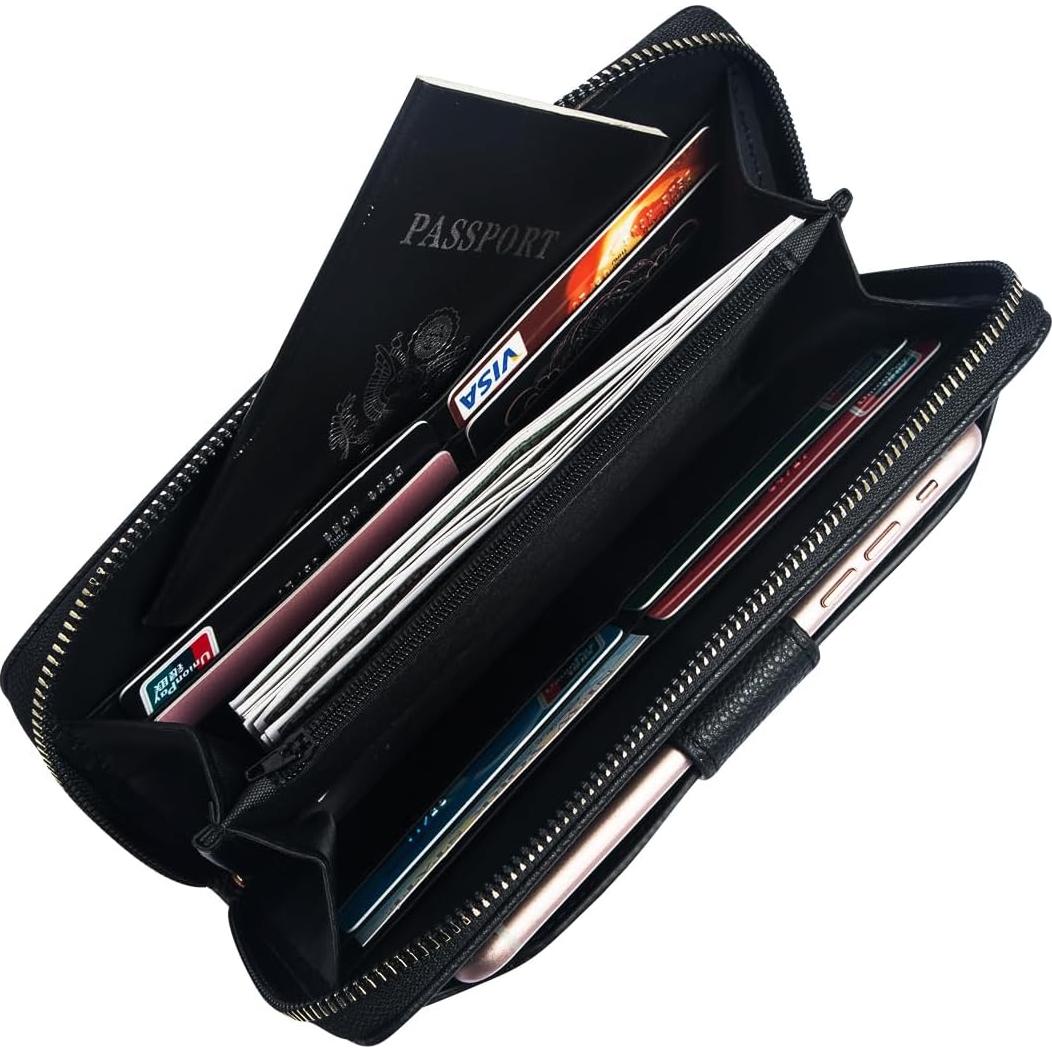 Cartera de Muñeca Heaye Rosa con Soporte para Teléfono y RFID