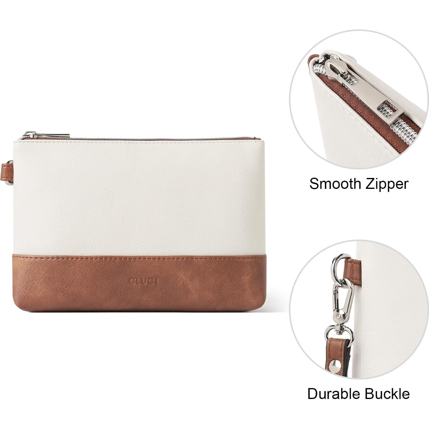 Cartera de Muñeca CLUCI para Mujeres de Cuero Sintético 23x15x6cm