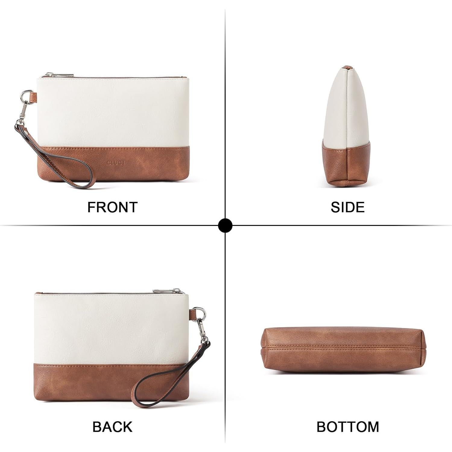 Cartera de Muñeca CLUCI para Mujeres de Cuero Sintético 23x15x6cm