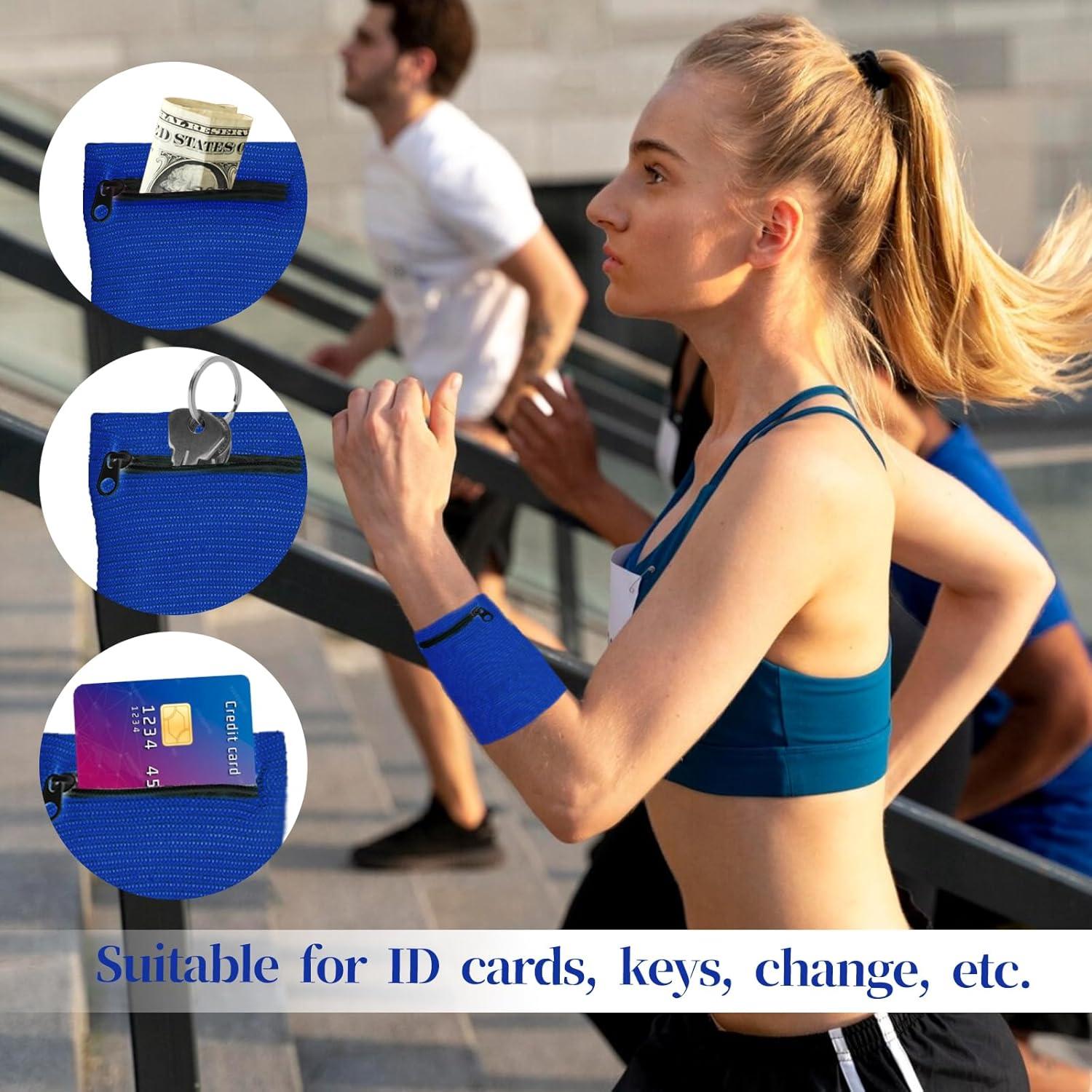 4 Carteras de Muñeca YQQYG con Cremallera para Deportes