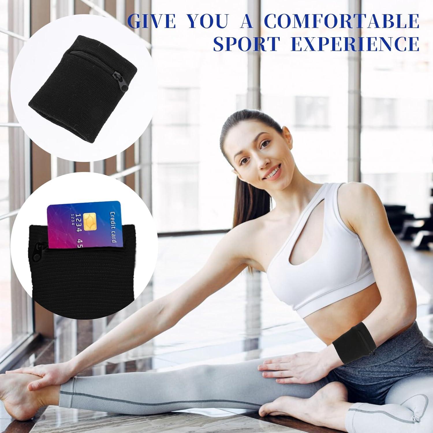 4 Carteras de Muñeca YQQYG con Cremallera para Deportes