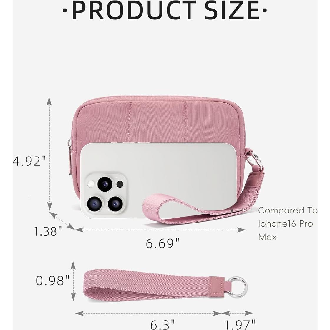 Billetera de Muñeca WESTBRONCO Rosa Oscuro RFID Nylon 17x12cm