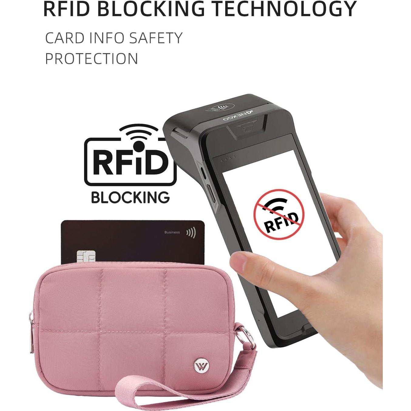 Billetera de Muñeca WESTBRONCO Rosa Oscuro RFID Nylon 17x12cm