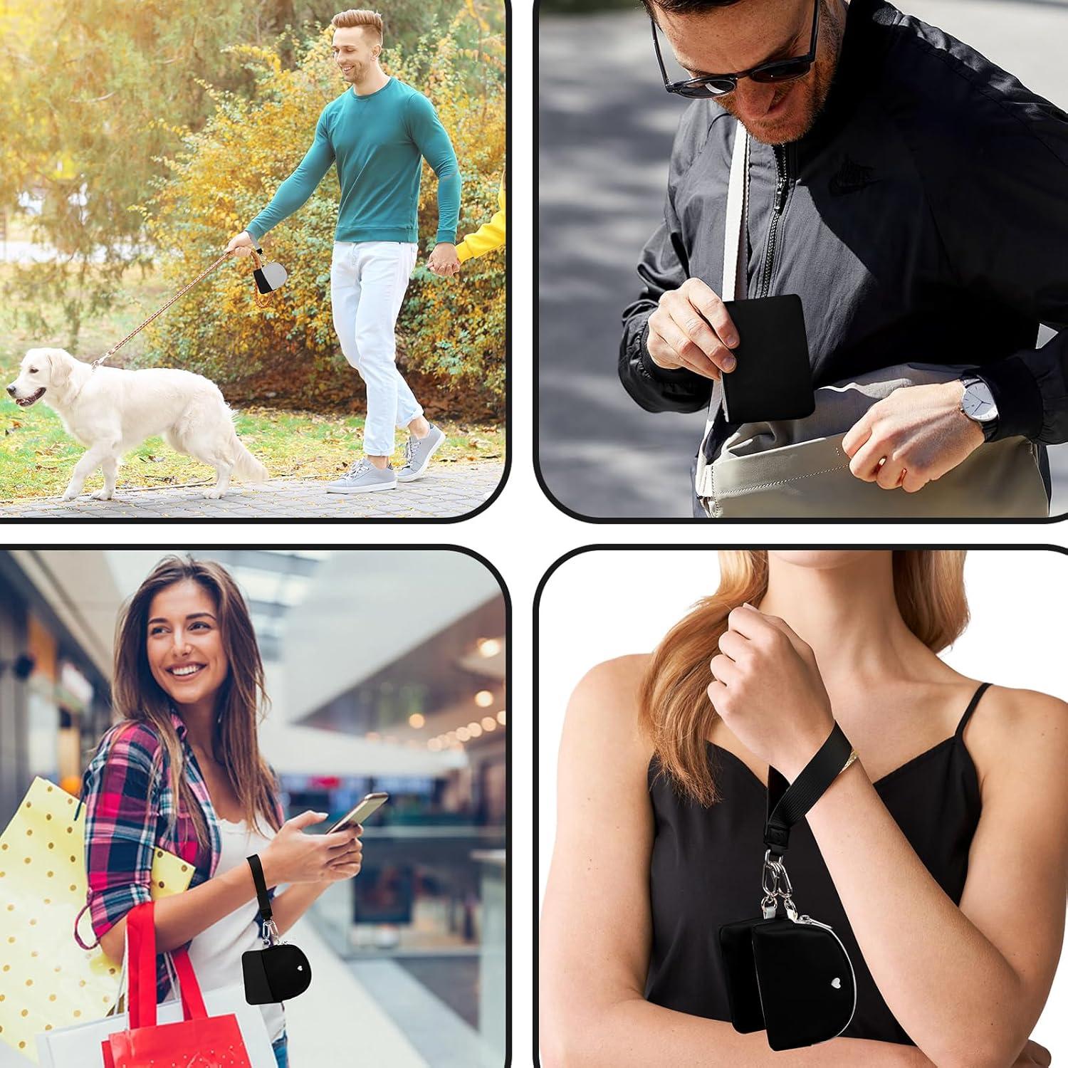 Monedero de Muñeca Doble LS-09 Negro para Mujeres