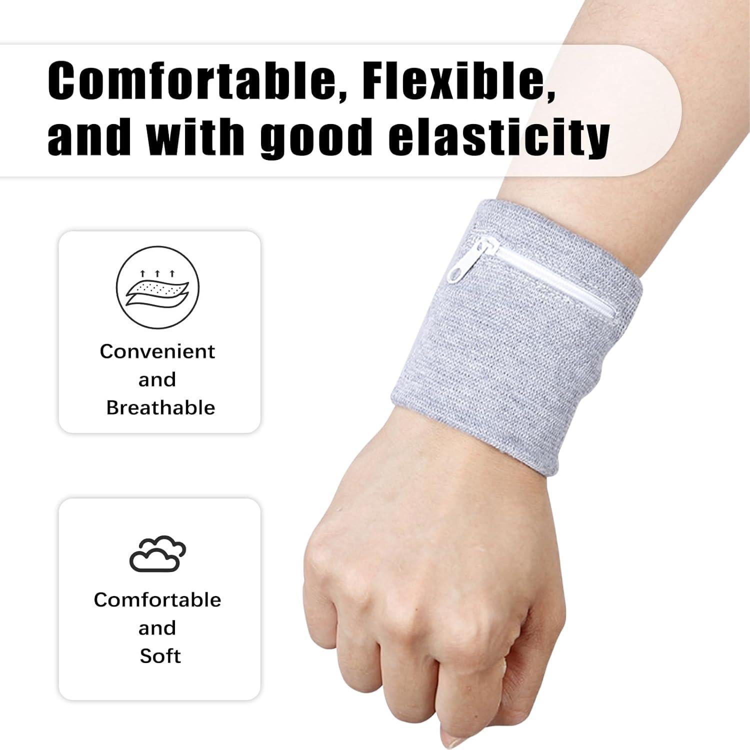 6 Piezas Cartera de Muñeca con Cremallera Flylin - 8x8cm