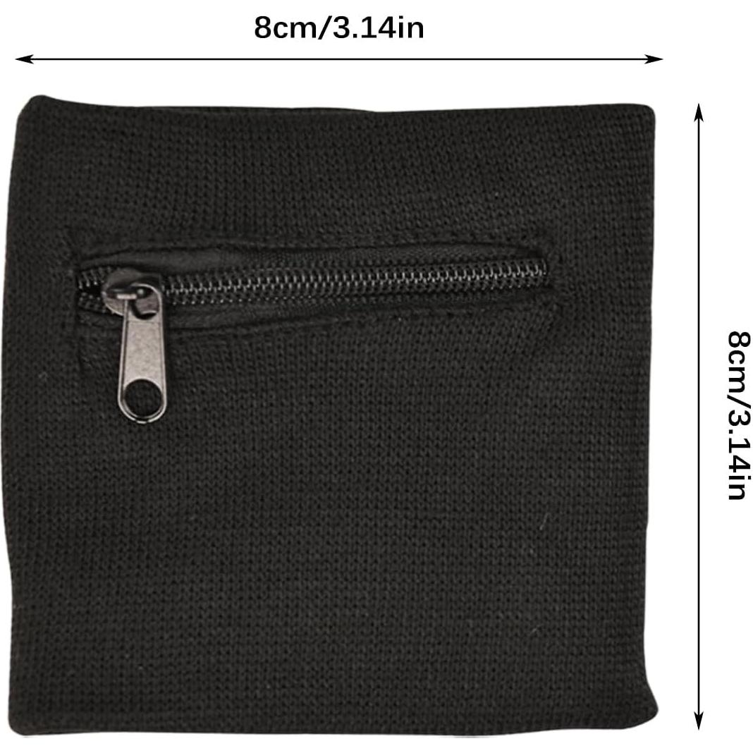 6 Piezas Cartera de Muñeca con Cremallera Flylin - 8x8cm