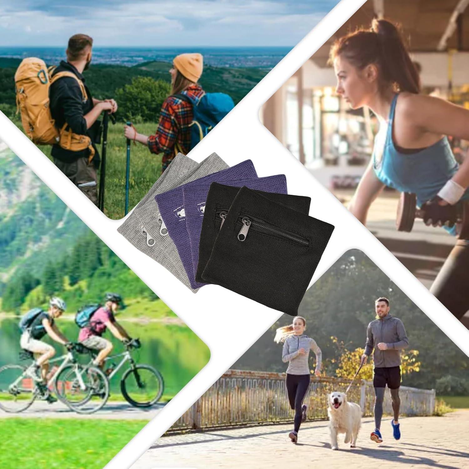 6 Piezas Cartera de Muñeca con Cremallera Flylin - 8x8cm