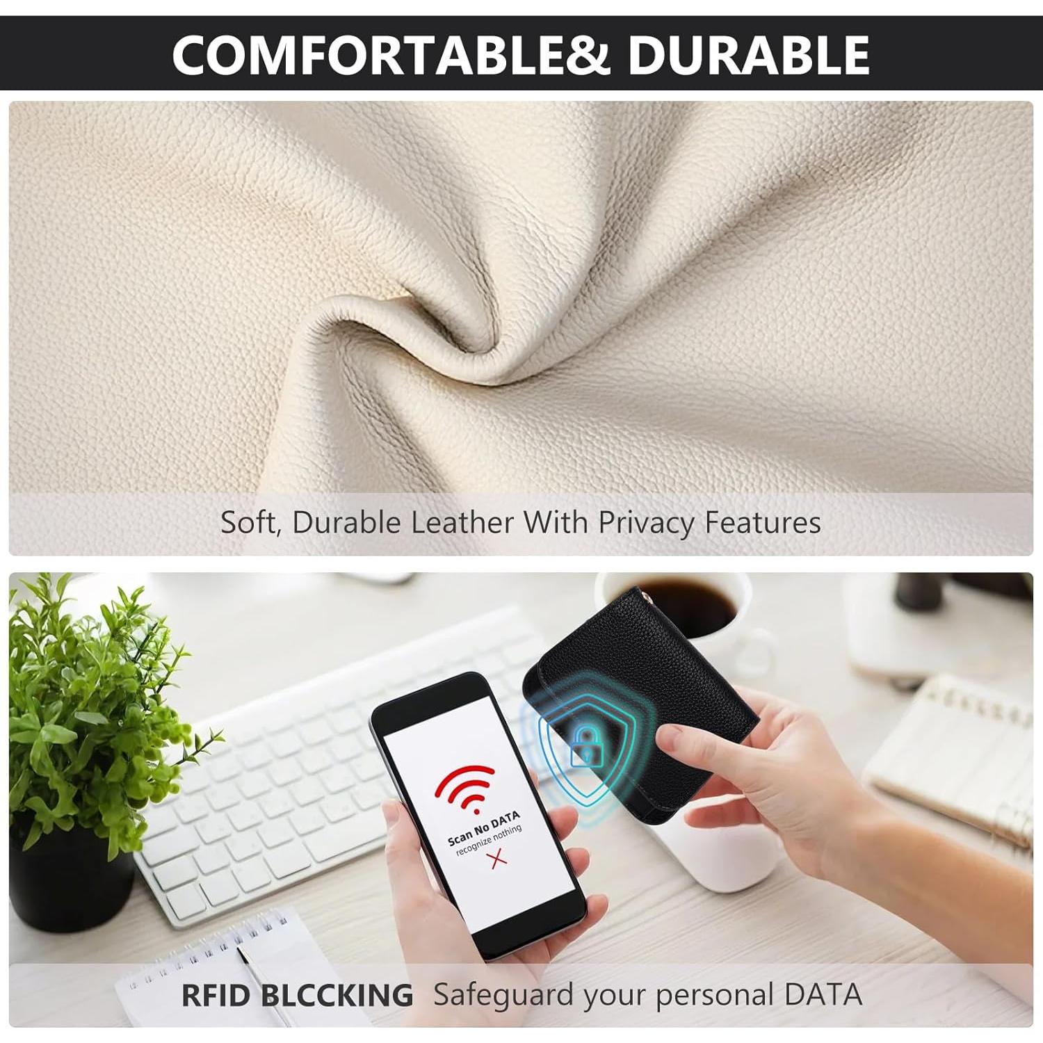 Cartera de muñeca RFID para mujeres con llavero de silicona