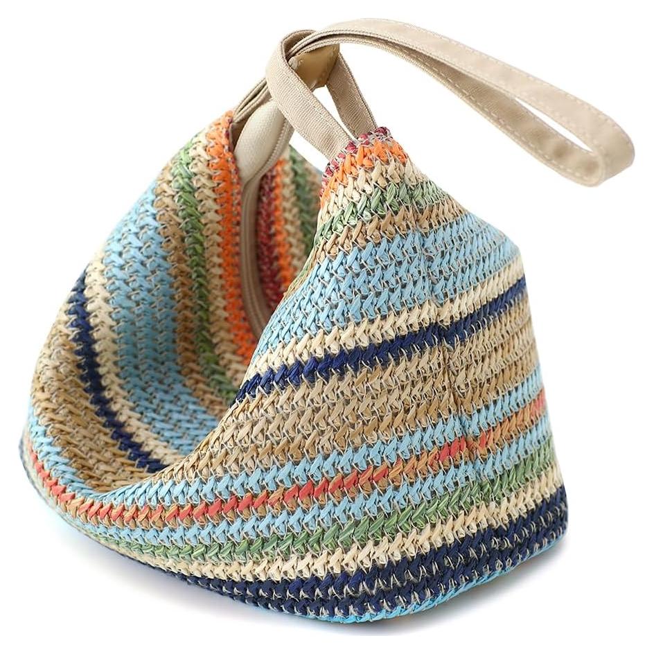 Cartera de muñeca BUBU diseño original rayas azules 20x10x15cm