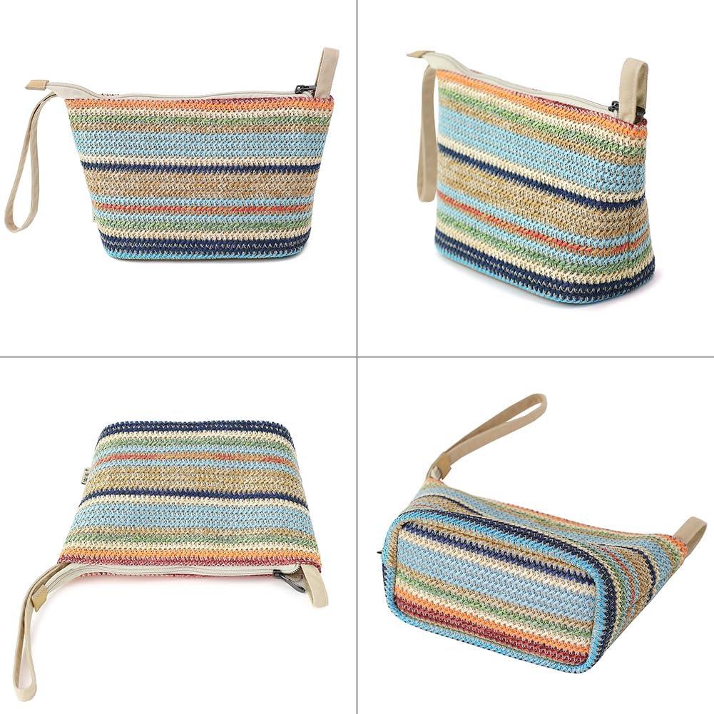 Cartera de muñeca BUBU diseño original rayas azules 20x10x15cm