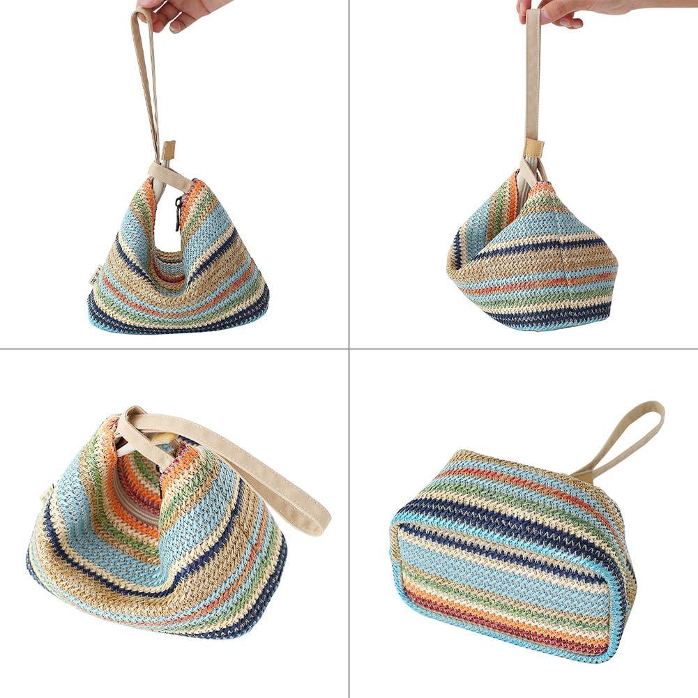 Cartera de muñeca BUBU diseño original rayas azules 20x10x15cm