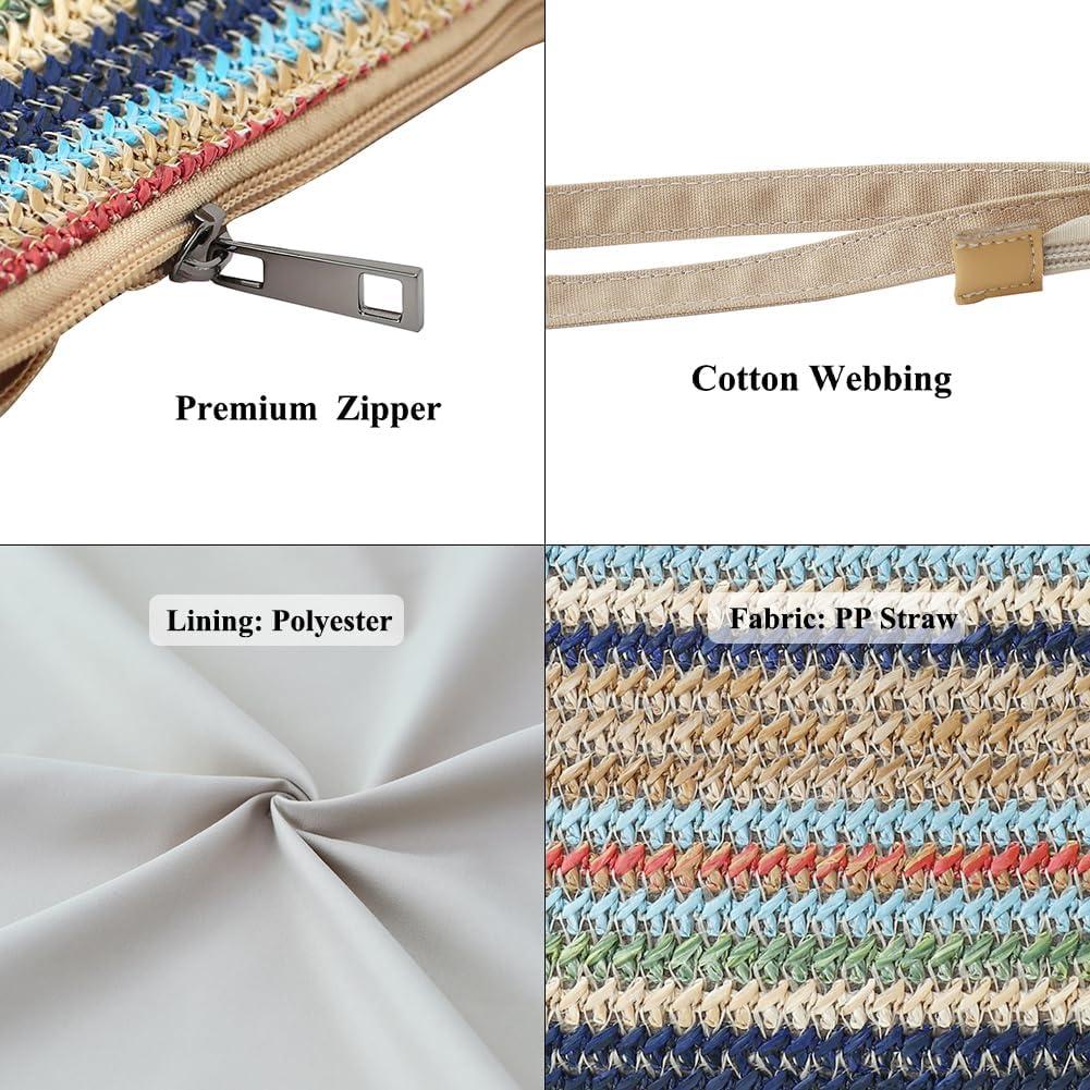 Cartera de muñeca BUBU diseño original rayas azules 20x10x15cm