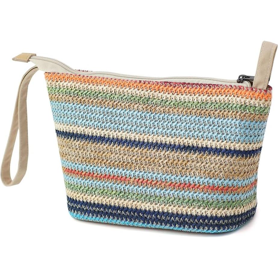 Cartera de muñeca BUBU diseño original rayas azules 20x10x15cm