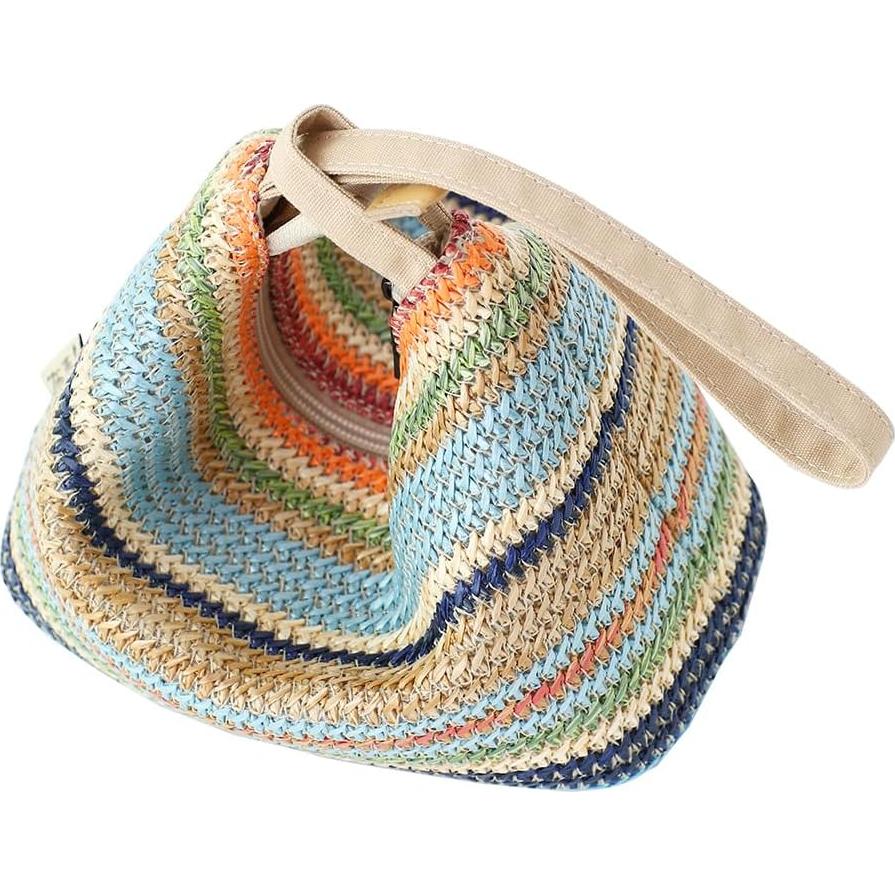 Cartera de muñeca BUBU diseño original rayas azules 20x10x15cm