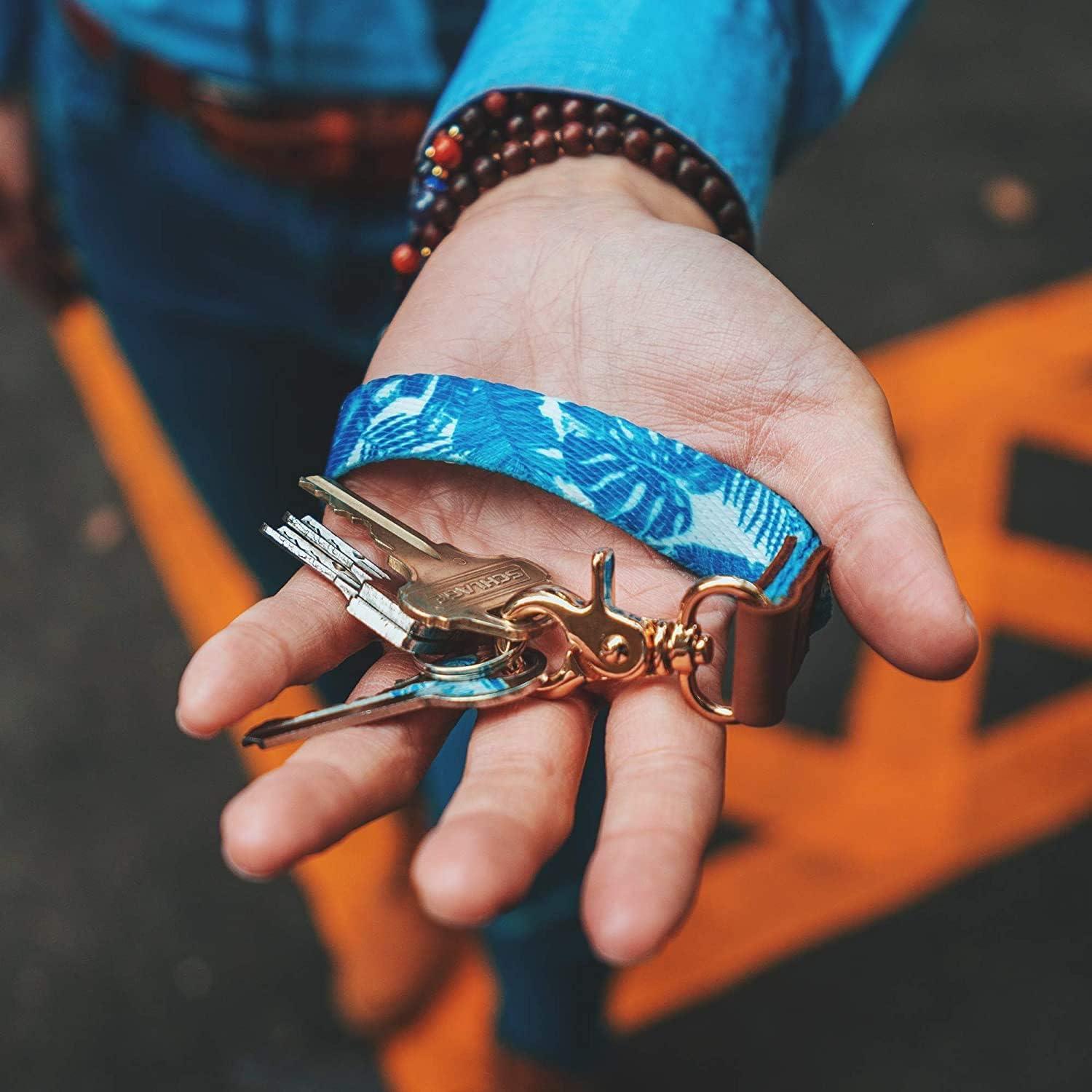 Llavero Muñequera MNGARISTA de Cuero Real - Color Vides