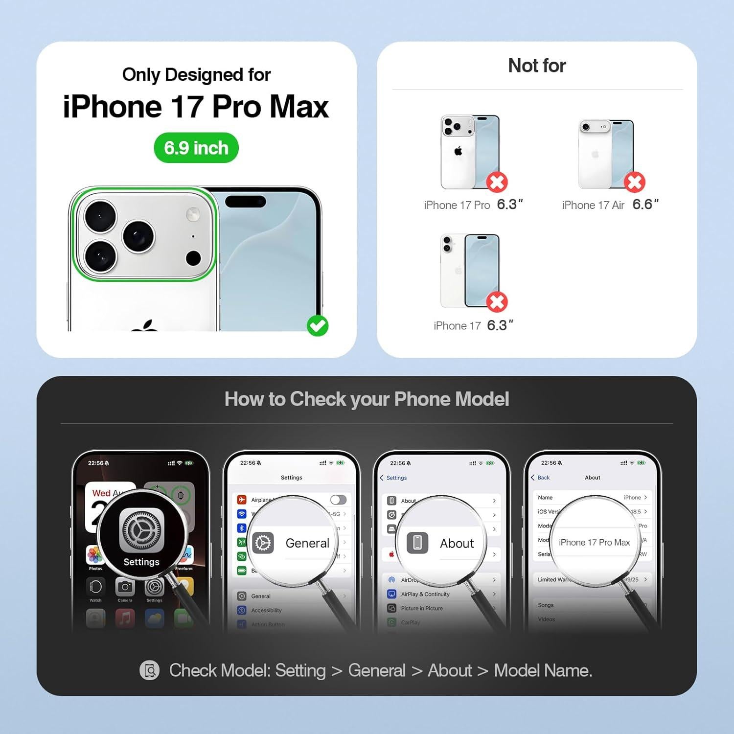 Funda de Cartera Antsturdy para iPhone 17 Pro Max RFID Rojo Vino