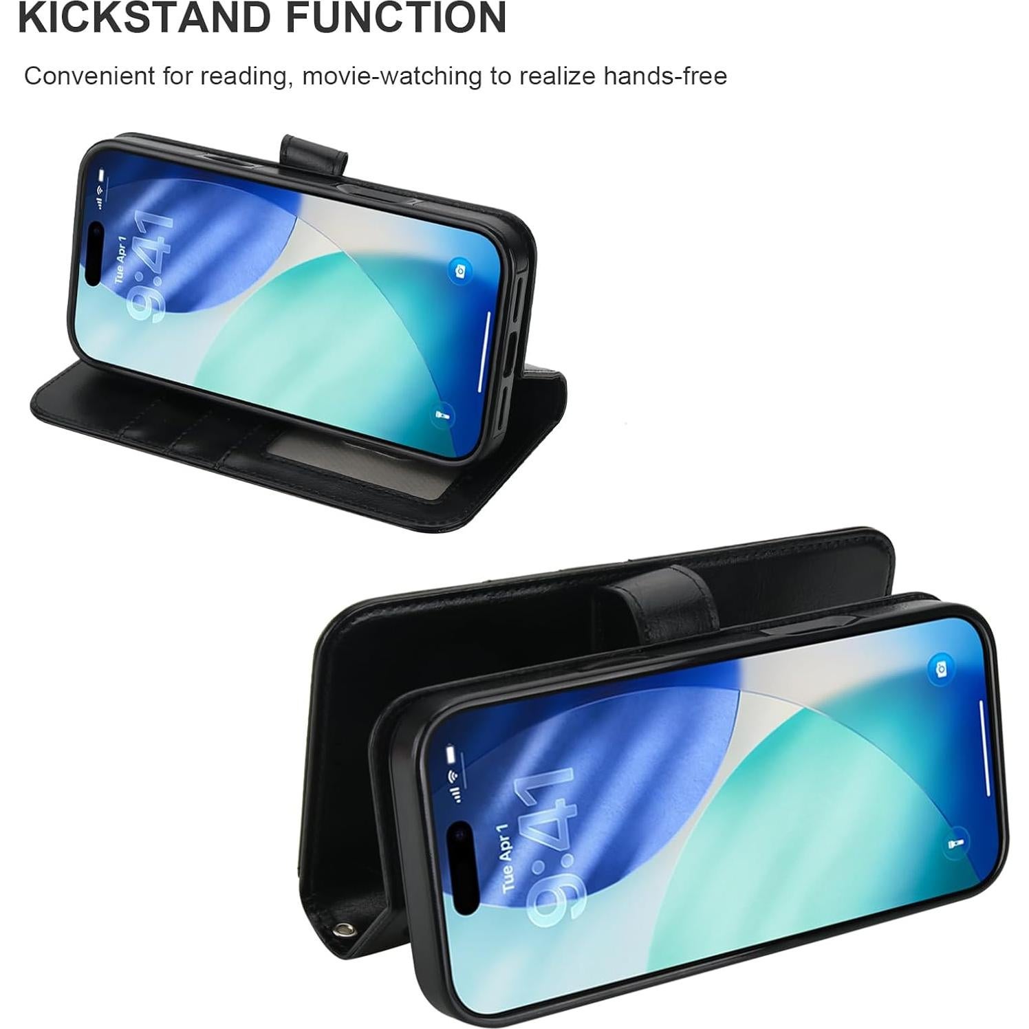 Funda Cartera Desmontable Bocasal para iPhone 17 Pro Max 6.9" Negro