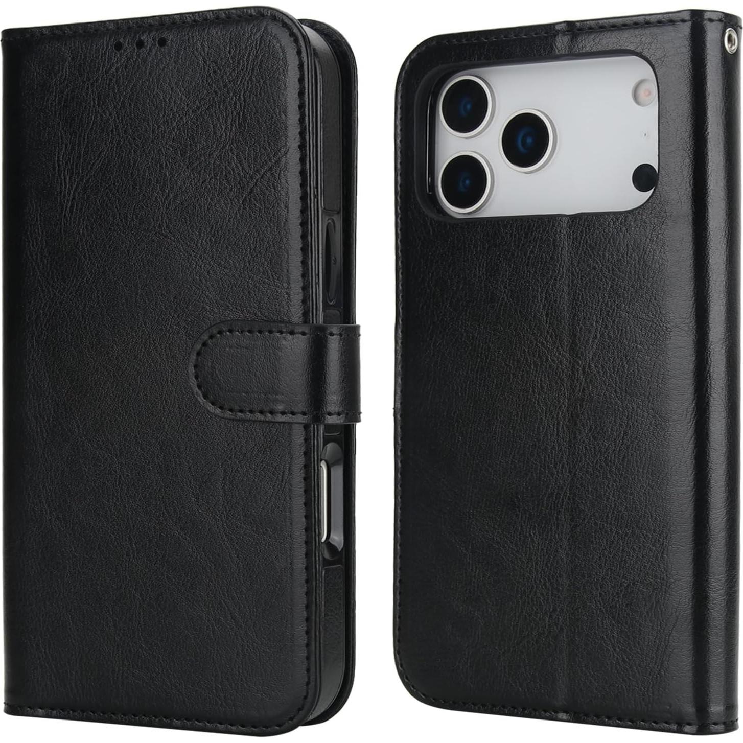 Funda Cartera Desmontable Bocasal para iPhone 17 Pro Max 6.9" Negro