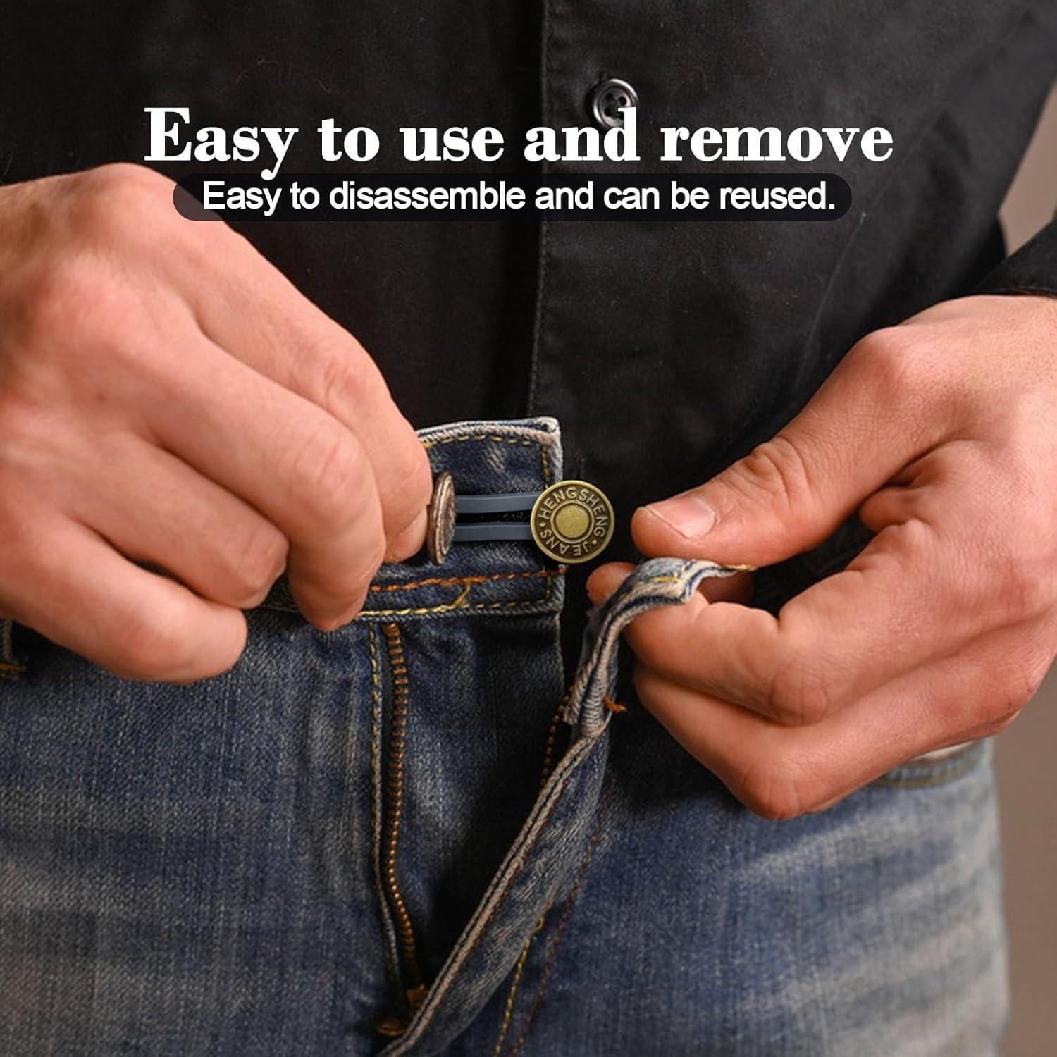 Extensores de Cintura HeartfeltYIre 6pcs para Jeans Unisex