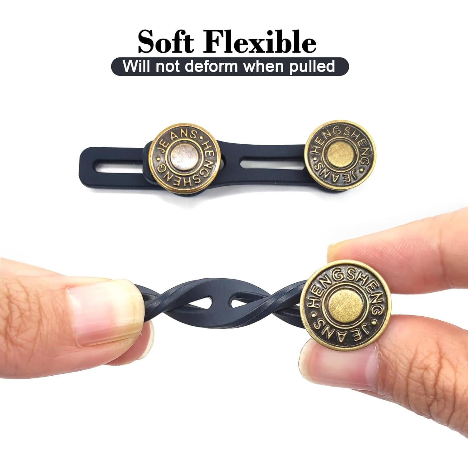 Extensores de Cintura HeartfeltYIre 6pcs para Jeans Unisex