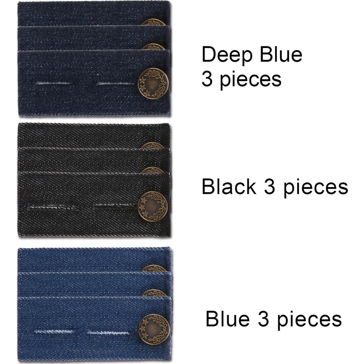 Extensores de Cintura TOODOO 9 Piezas Ajustables Mezclilla