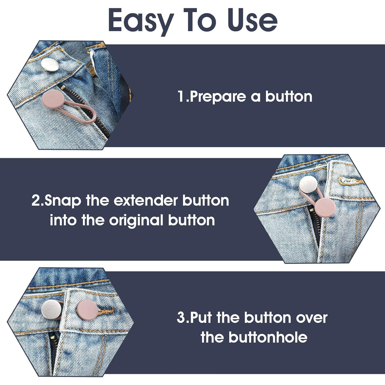 Extensor de Botón para Pantalones Cobee - 12 Piezas, 2 Tamaños