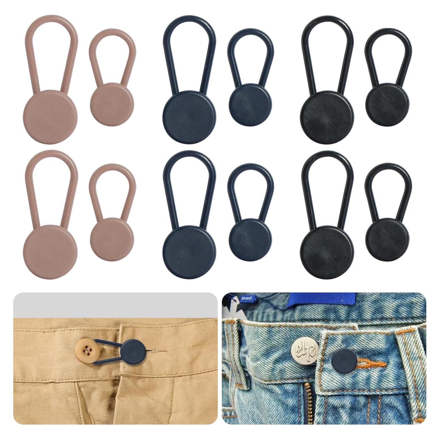 Extensores de Cintura para Pantalones DESKEMAI, 3 Colores, 1-1.4 Pulgadas