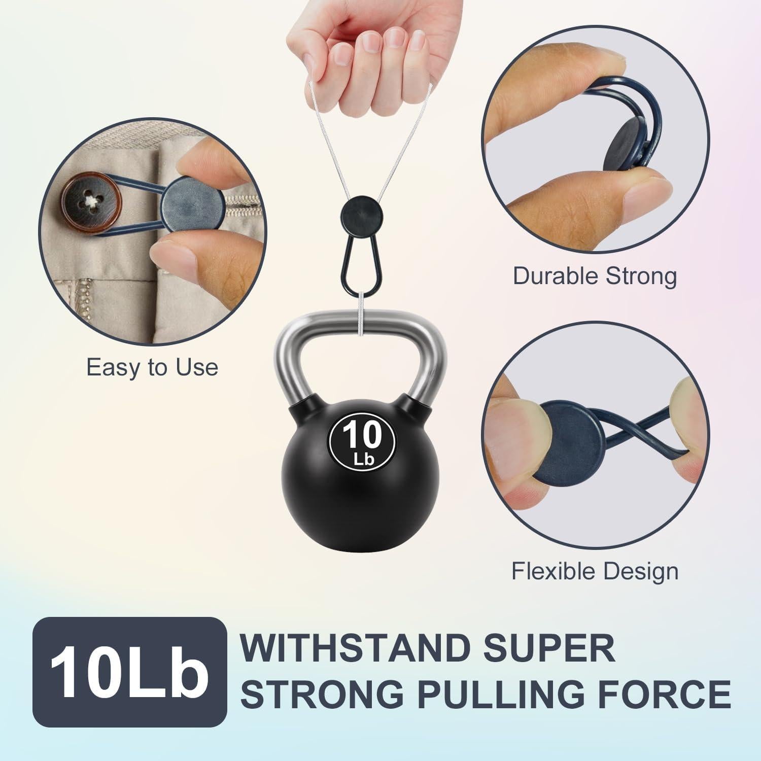 Extensores de Cintura para Pantalones DESKEMAI, 3 Colores, 1-1.4 Pulgadas